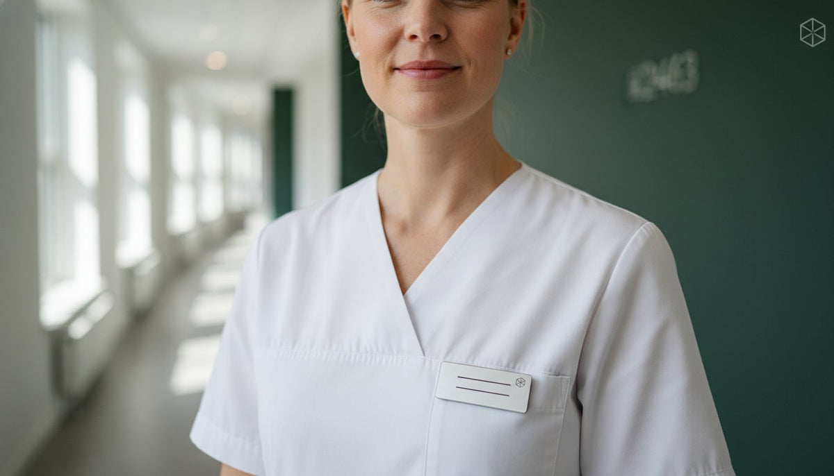 Navneskilt med logo til klinik – skab et professionelt og ensartet udtryk