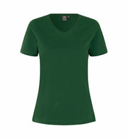 Grøn dame t-shirt med v-hals