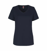 Navy dame t-shirt med v-hals