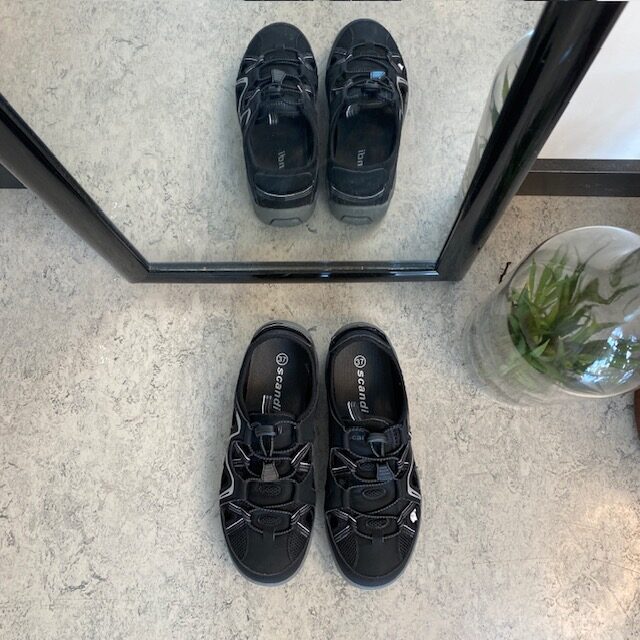 Lukket trekkingsandal i sort – Komfort og funktion i et diskret look