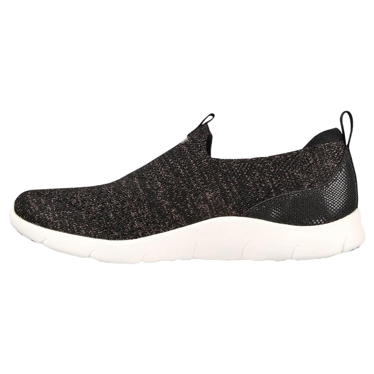 Mørk damesko med farvedetaljer fra Skechers