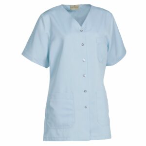 Nybo Lyseblå Dametunika Charisma Premium, Slidser, Komfort, TENCEL®