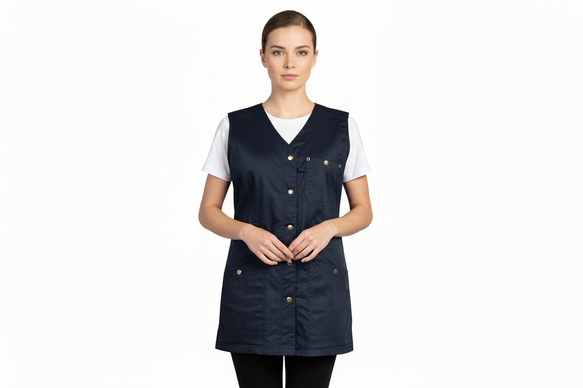 Nybo Navy Dame Super Cool Vest, Lang, Justerbar, Slidstærk