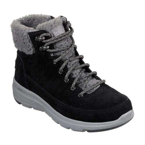 Sort snørestøvle i ruskind fra Skechers
