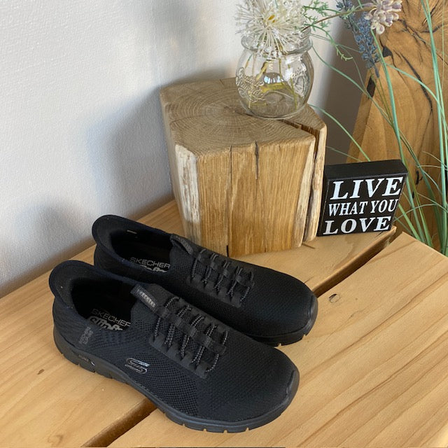 Sort Skechers Slip-ins sneaker med svangstøtte