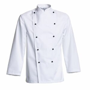 Nybo Delight unisex kokkejakke i hvid – klassisk pasform