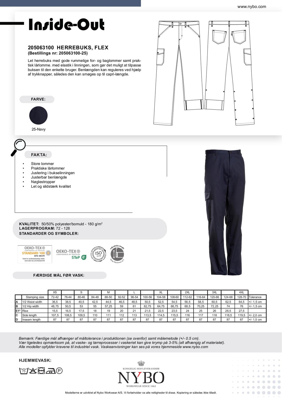 Nybo Blue Shadow Herrebukser Inside-Out Flex