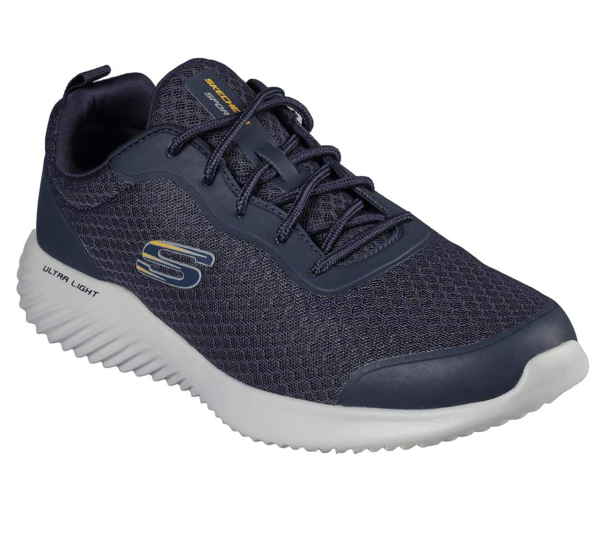Lette navy snøresko til herre fra Skechers