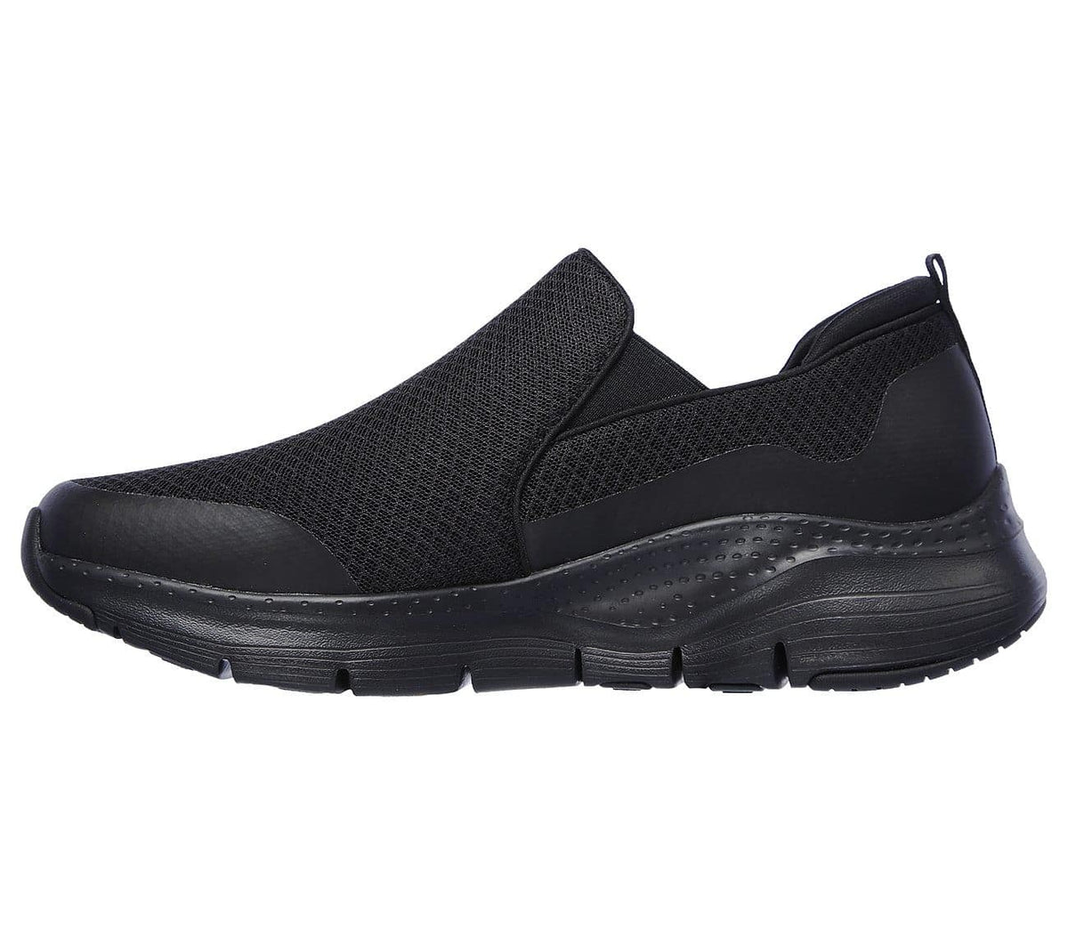 Sort bred herrehyttesko fra Skechers