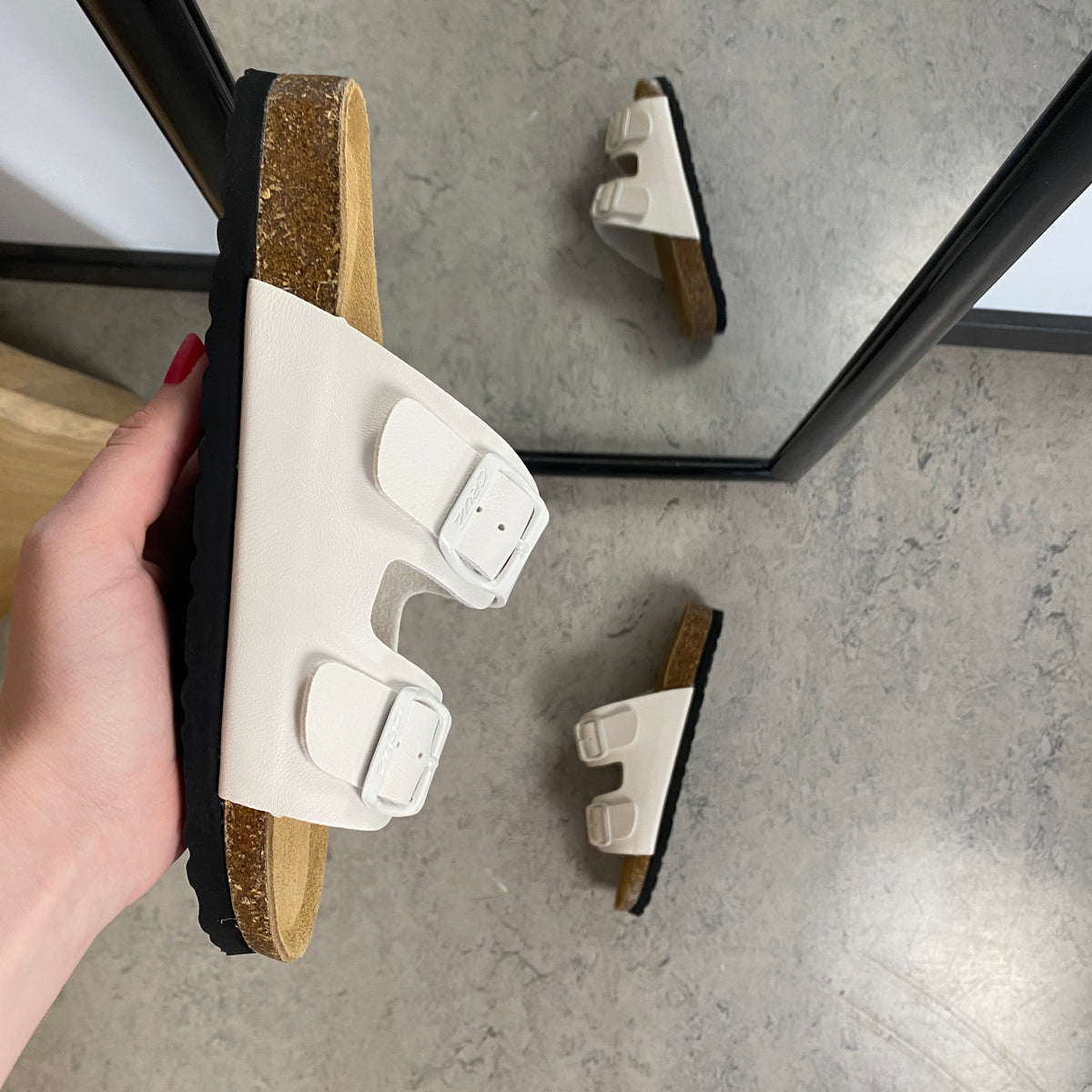 Cruz slip on sandal – Hvid
