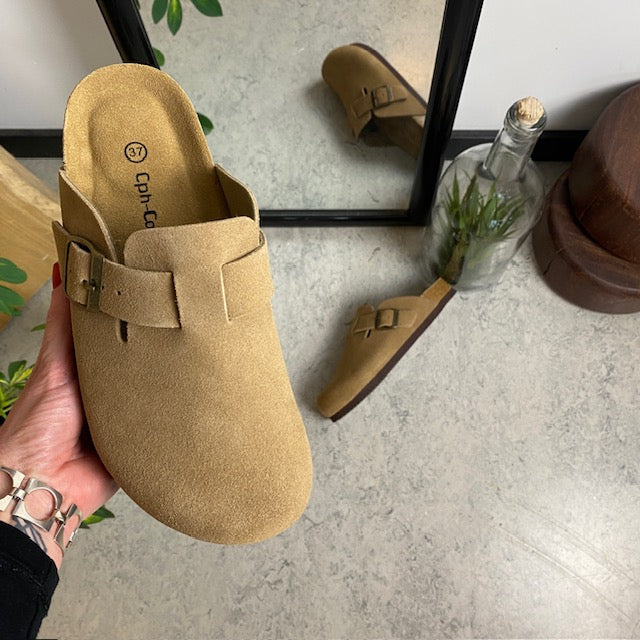 Lysebrune clog sandal fra Cph-Copenhagen