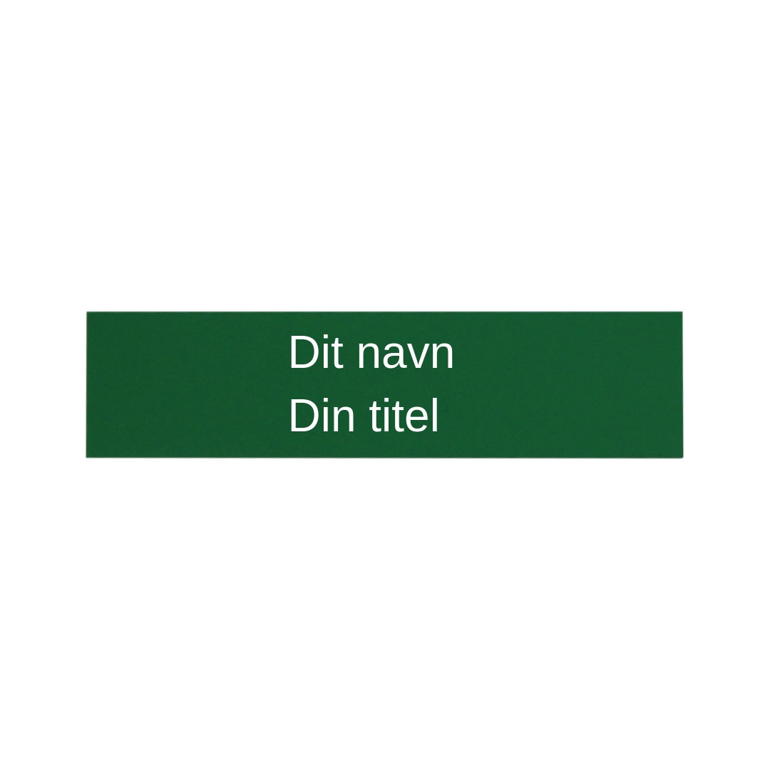 Navneskilt med militærklemme