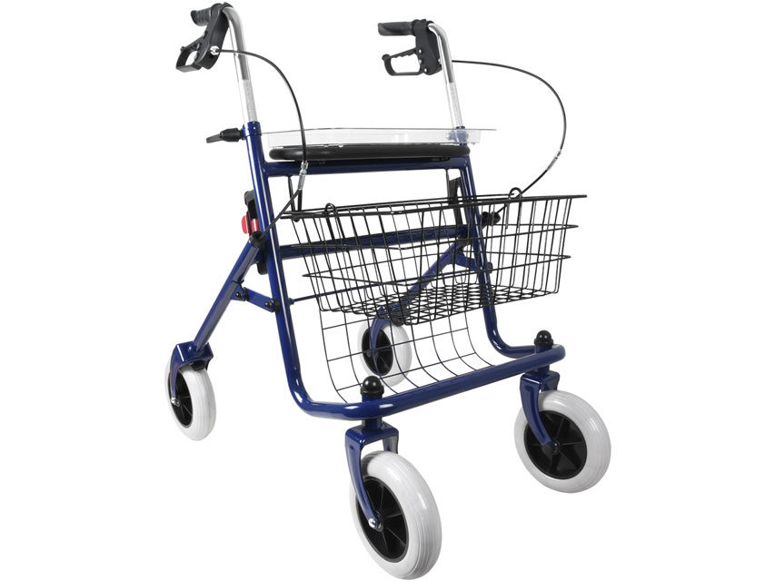 Blå sammenklappelig rollator fra Gima Italy