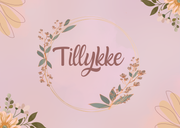 Til og fra-kort med teksten Tillykke