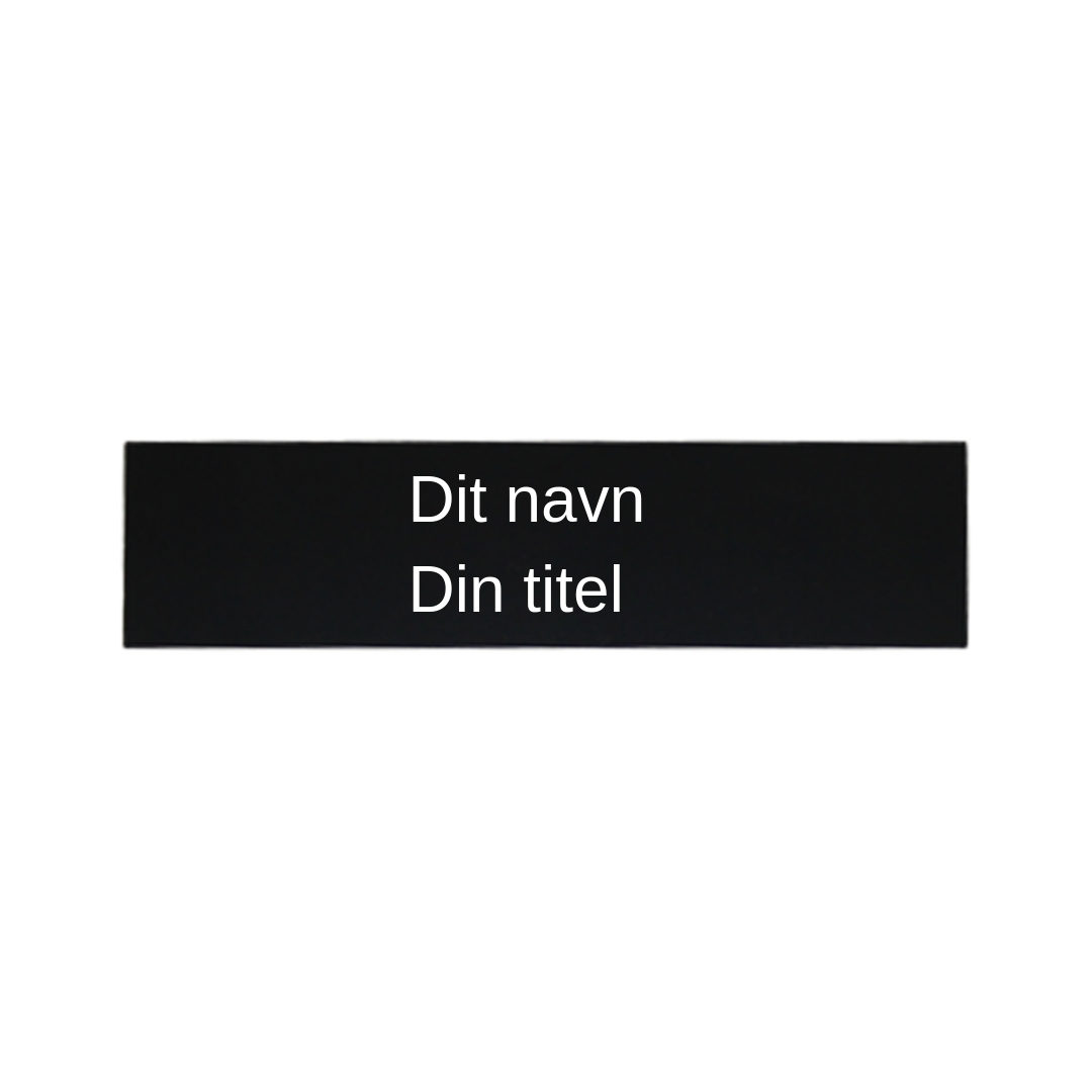 Navneskilt med militærklemme