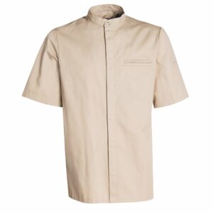 Nybo Khaki Unisex New Nordic Kokkejakke, Kortærmet