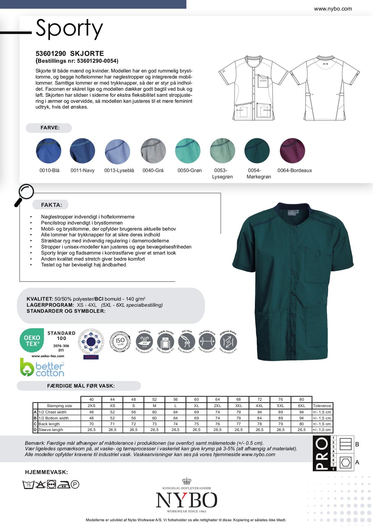 Nybo Mørkegrøn Unisex Sporty Tunika, Rummelig, Slidser