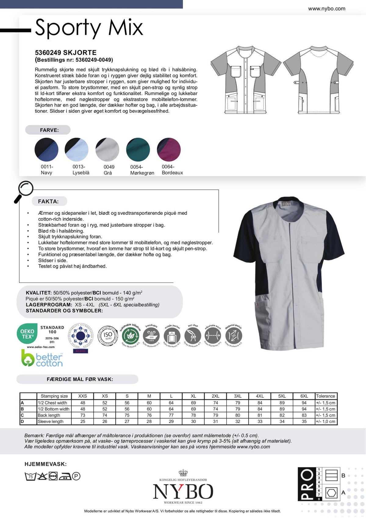 Nybo Grå Melange Unisex Sporty Mix Tunika