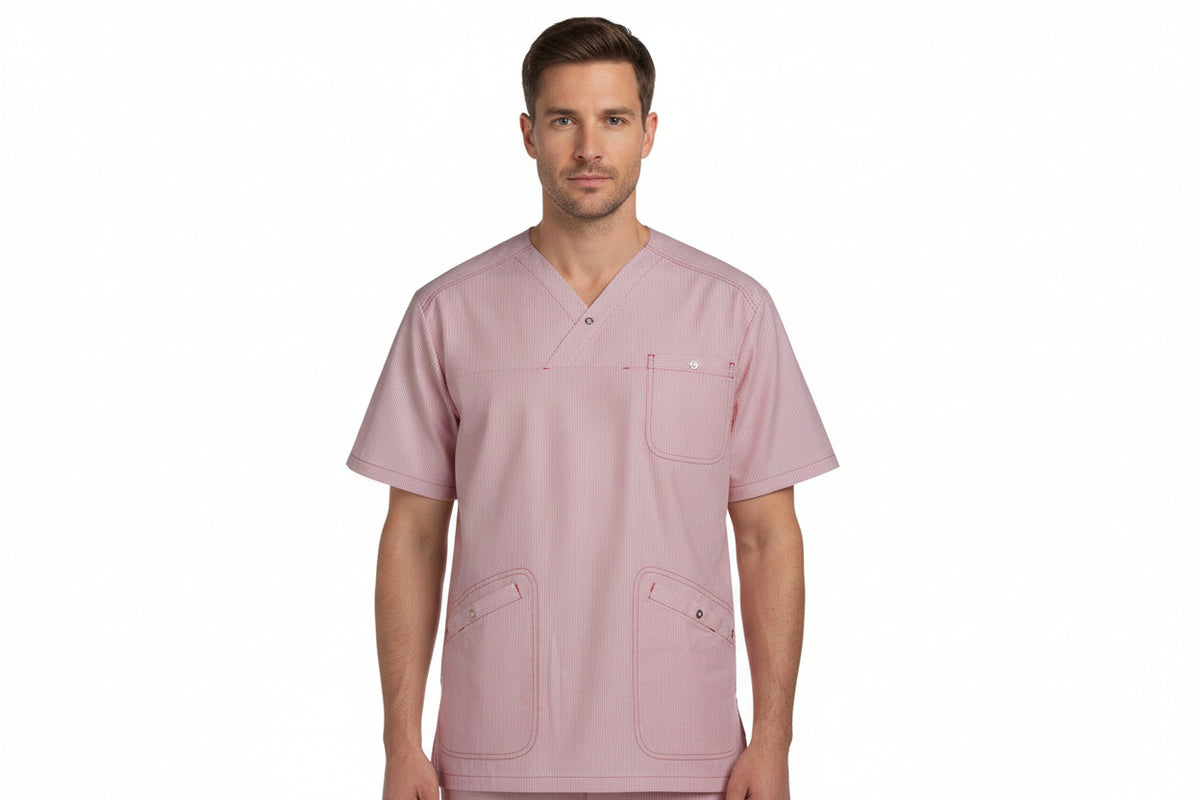 Nybo Pink Stribet Unisex Fresh Busseronne, Justerbar Elastik, Slidstærk