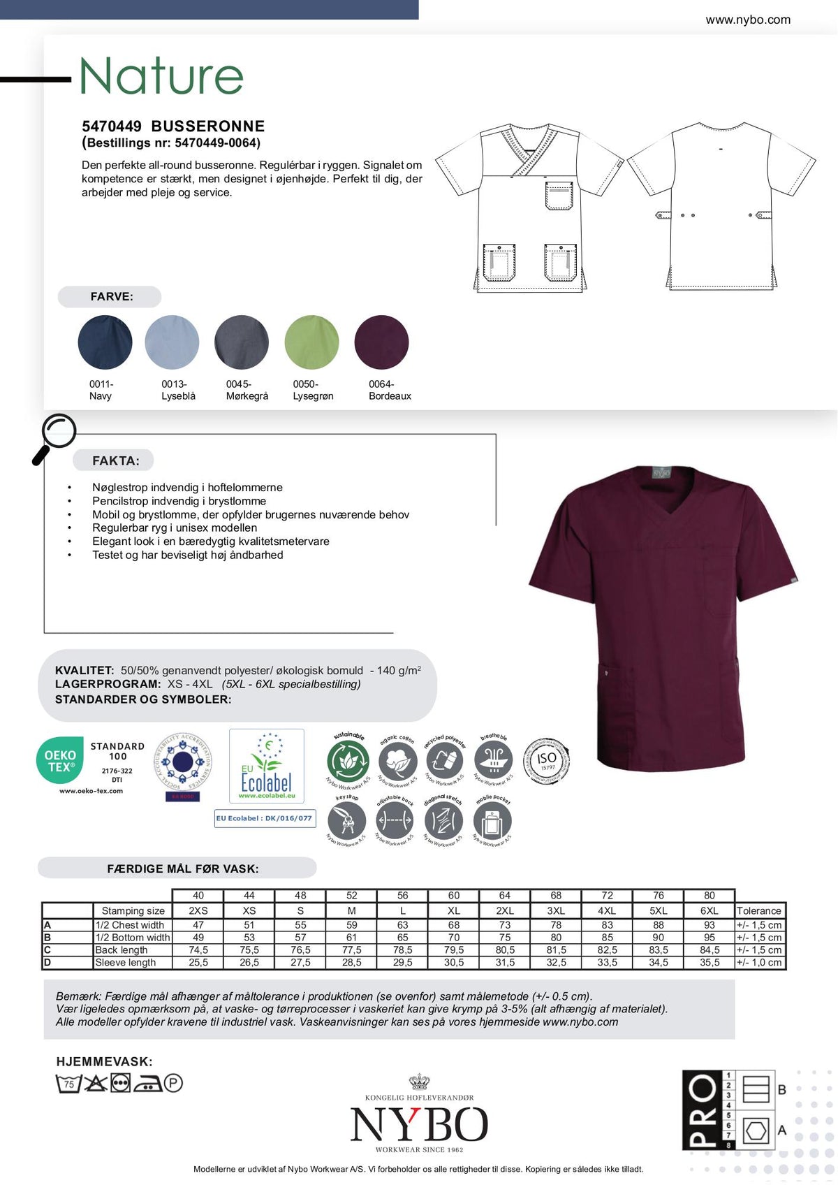 Nybo Bordeaux Unisex Nature Busseronne, Regulérbar, Slidstærk