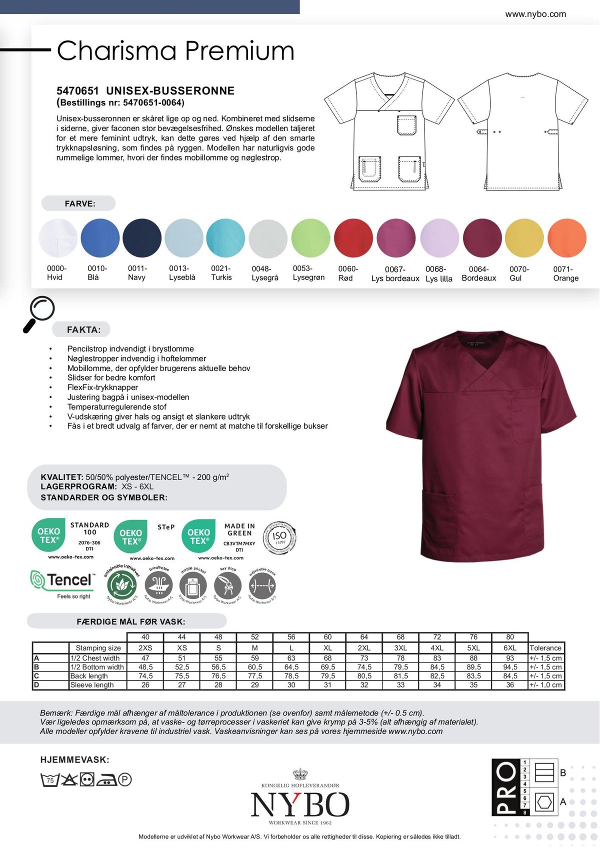 Nybo Bordeaux Unisex Charisma Premium Busseronne