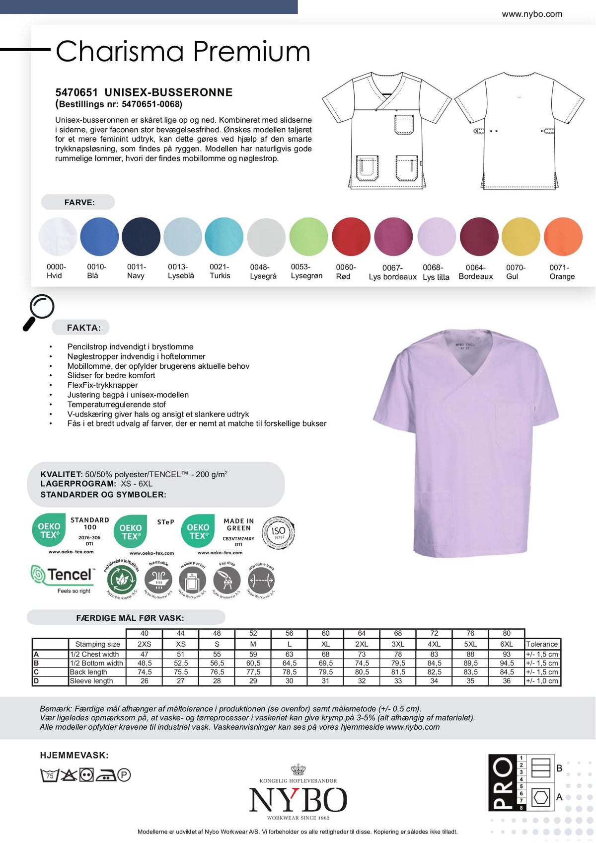 Nybo Lys Lilla Unisex Charisma Premium Busseronne