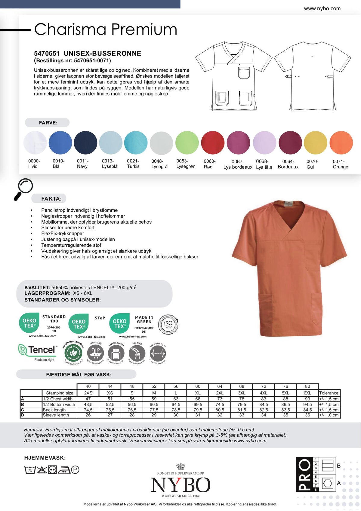 Nybo Orange Unisex Charisma Premium Busseronne