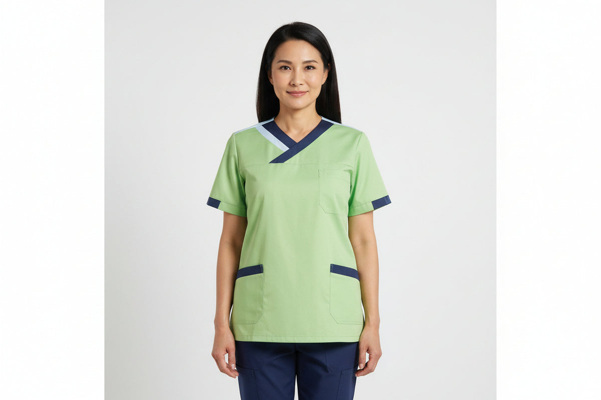 Nybo Lysegrøn/Navy/Lyseblå Unisex Nova Premium Busseronne, Lang Slidser, Komfort