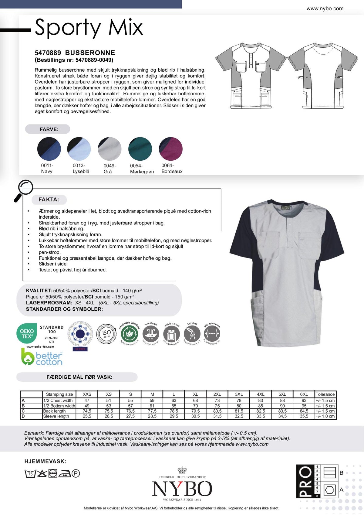 Nybo Grå Melange Unisex Sporty Mix Busseronne