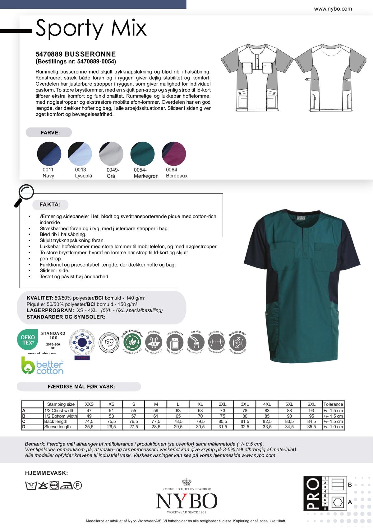 Nybo Mørkegrøn Unisex Sporty Mix Busseronne