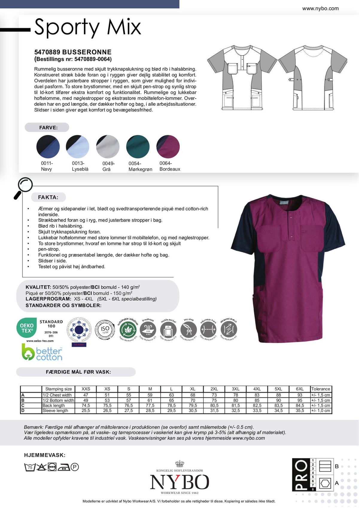 Nybo Bordeaux Unisex Sporty Mix Busseronne