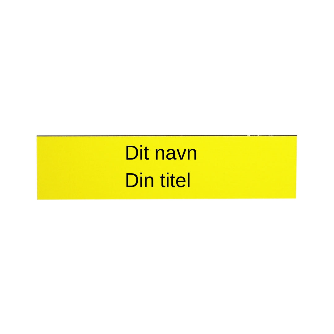 Navneskilt med militærklemme