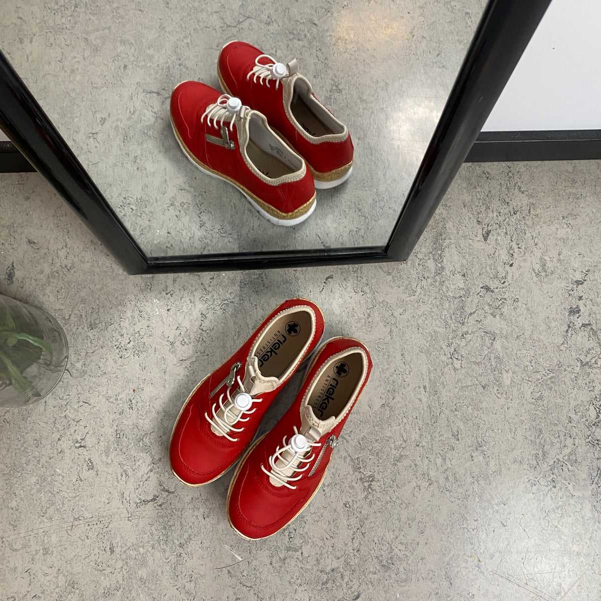 Rieker sneakers til dame – Rød