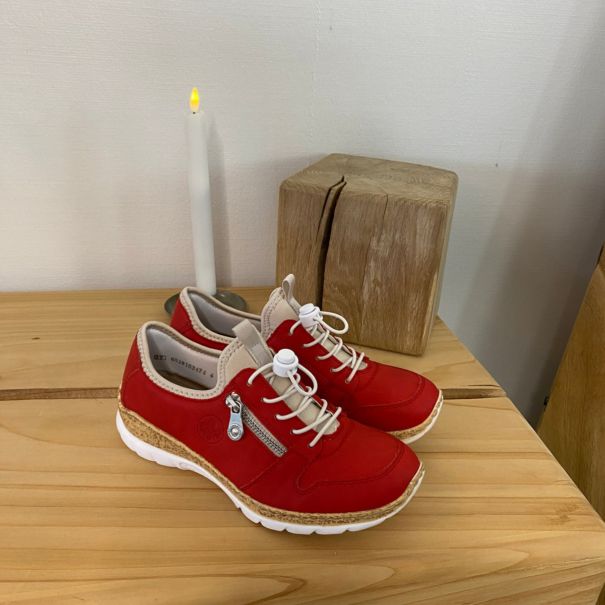 Rieker sneakers til dame – Rød