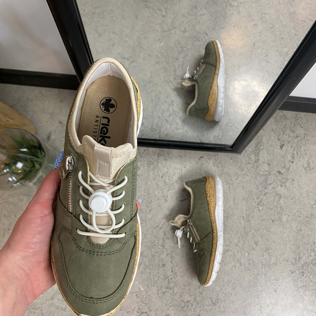 Rieker sneakers til dame – Grøn