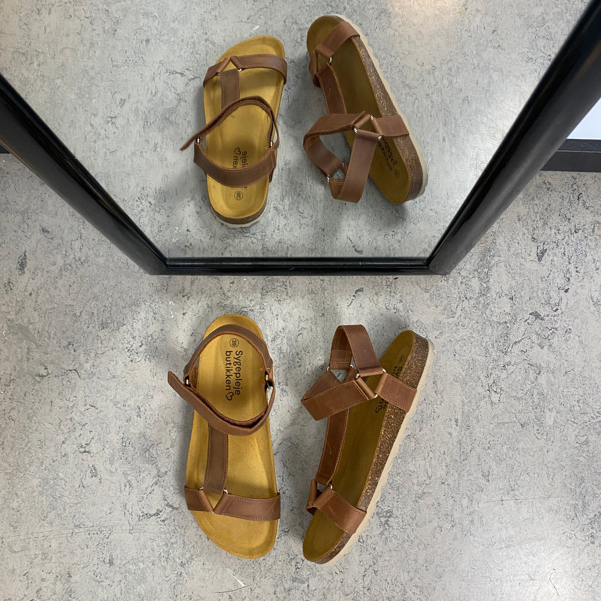 Crazy Brandi sandal i brun skind – komfort sandal