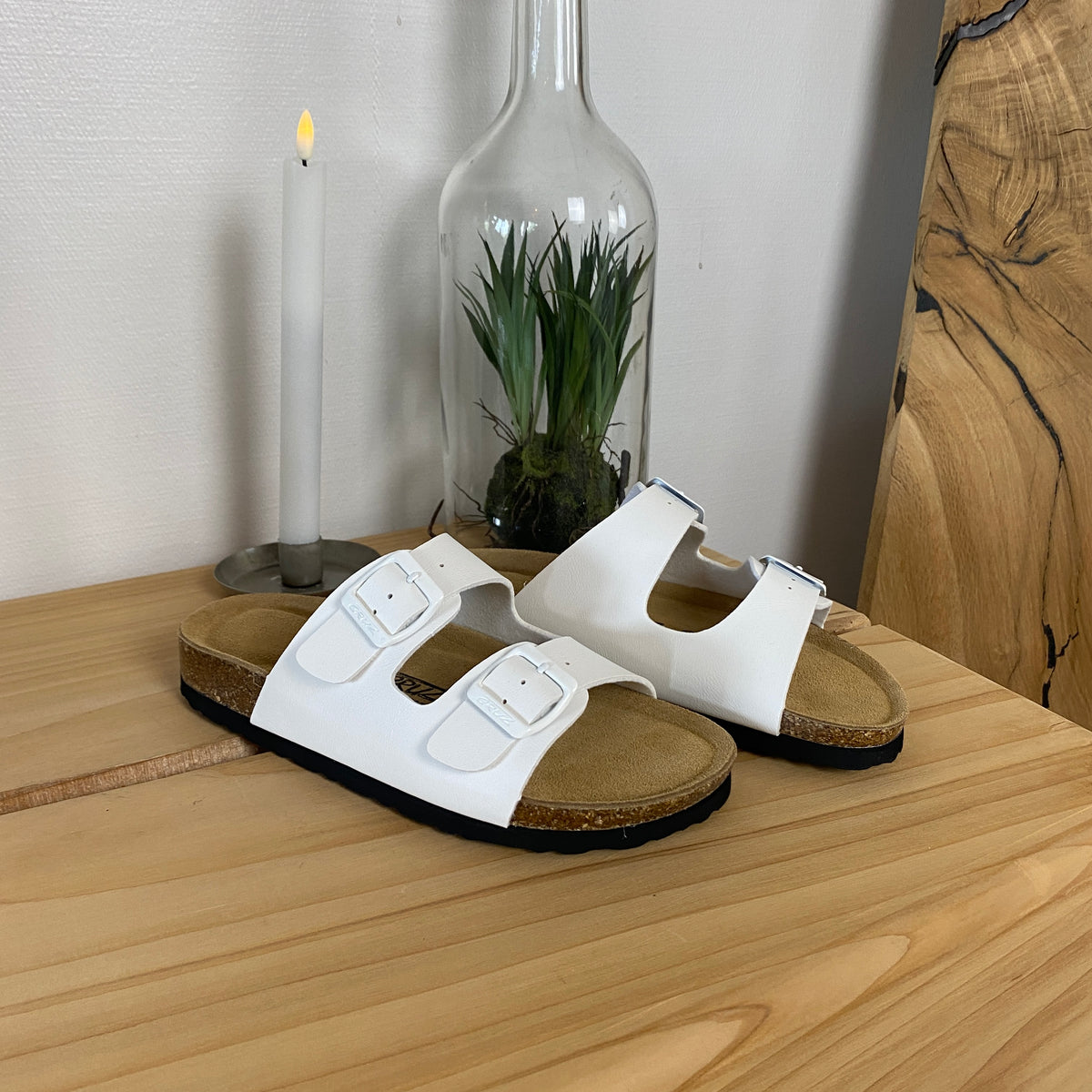 Cruz slip on sandal – Hvid