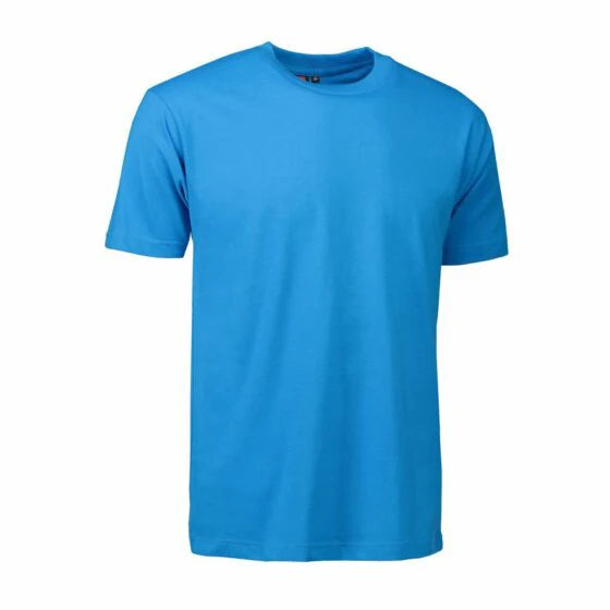 Blå t-shirt med rund hals til mænd