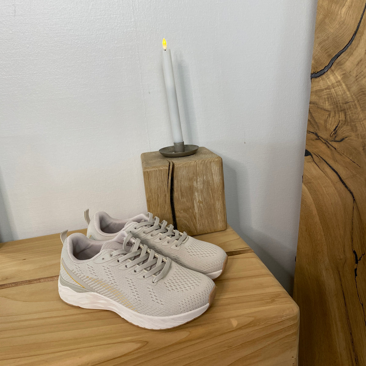 Linares W Wide Fit Shoe – beige letvægtssko med ekstra bredde
