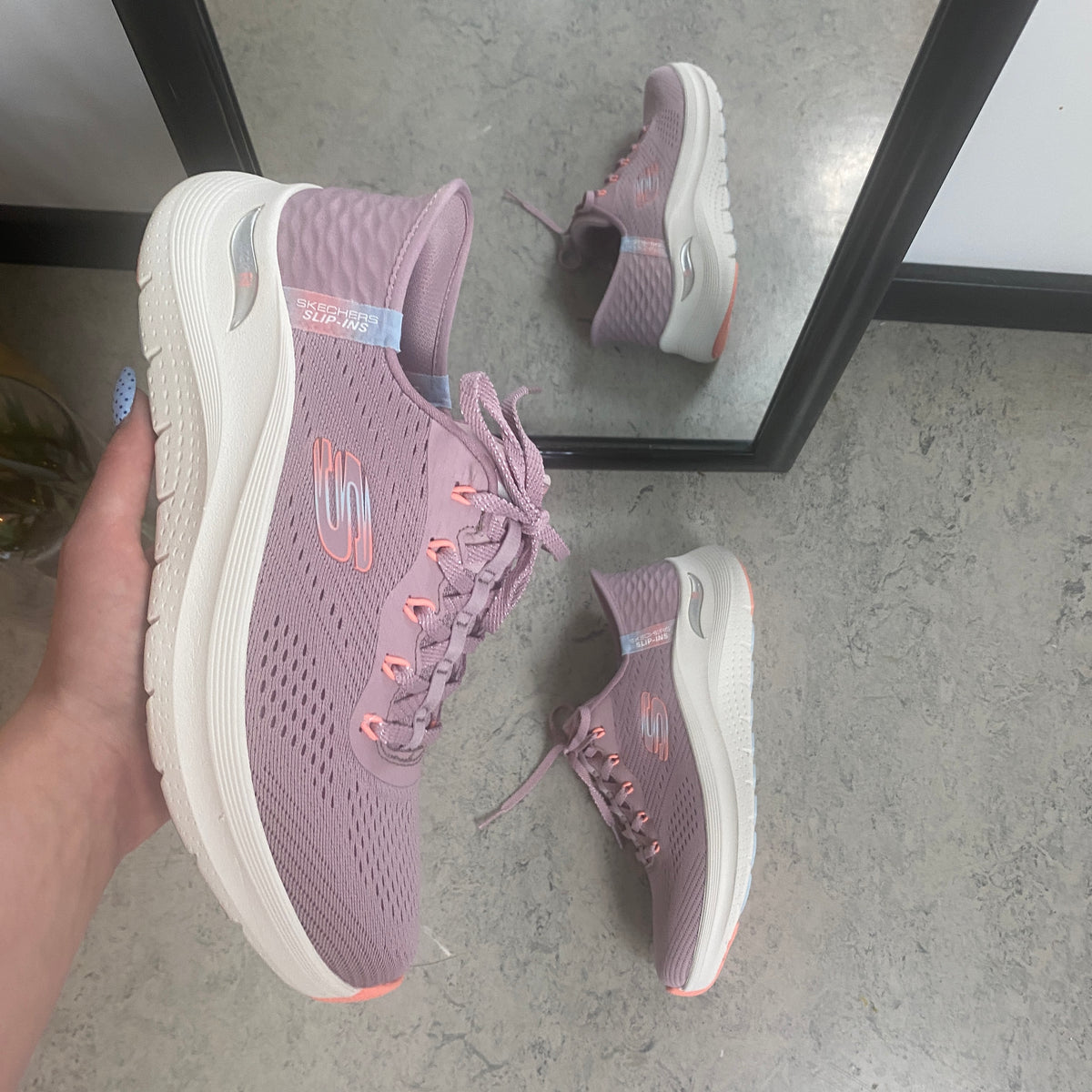 Skechers Slip-ins med Arch Fit – lavendel sneaker