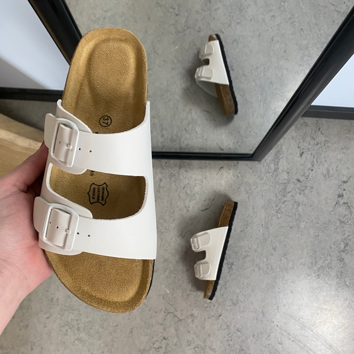 Cruz slip on sandal – Hvid
