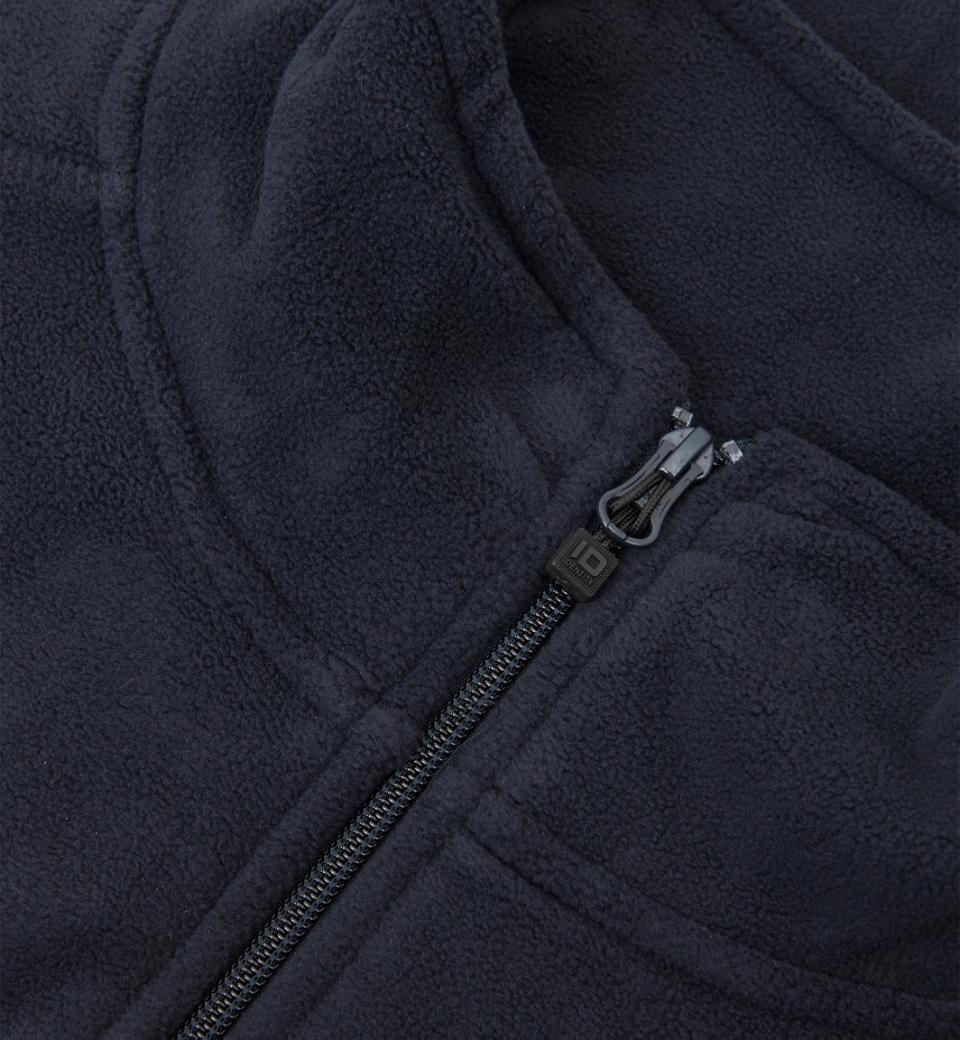 Navy fleececardigan til herre
