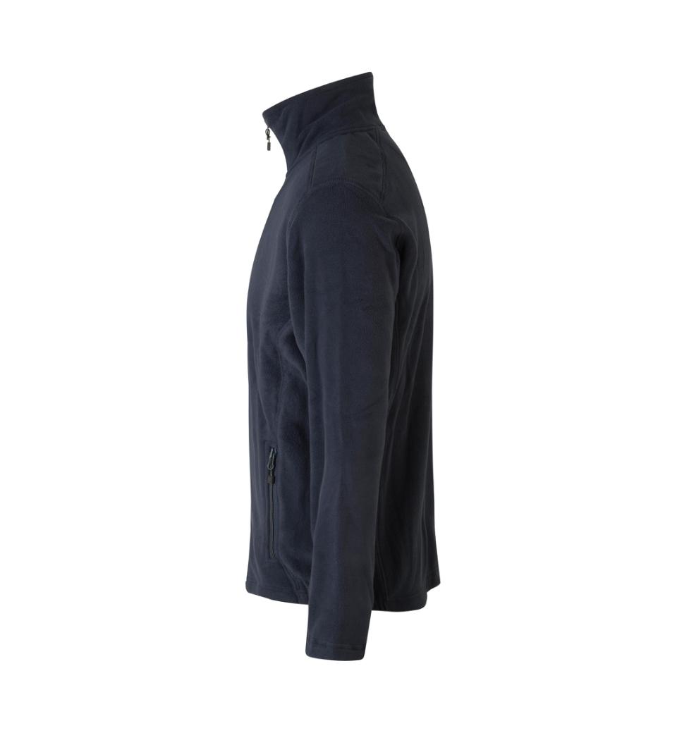 Navy fleececardigan til herre
