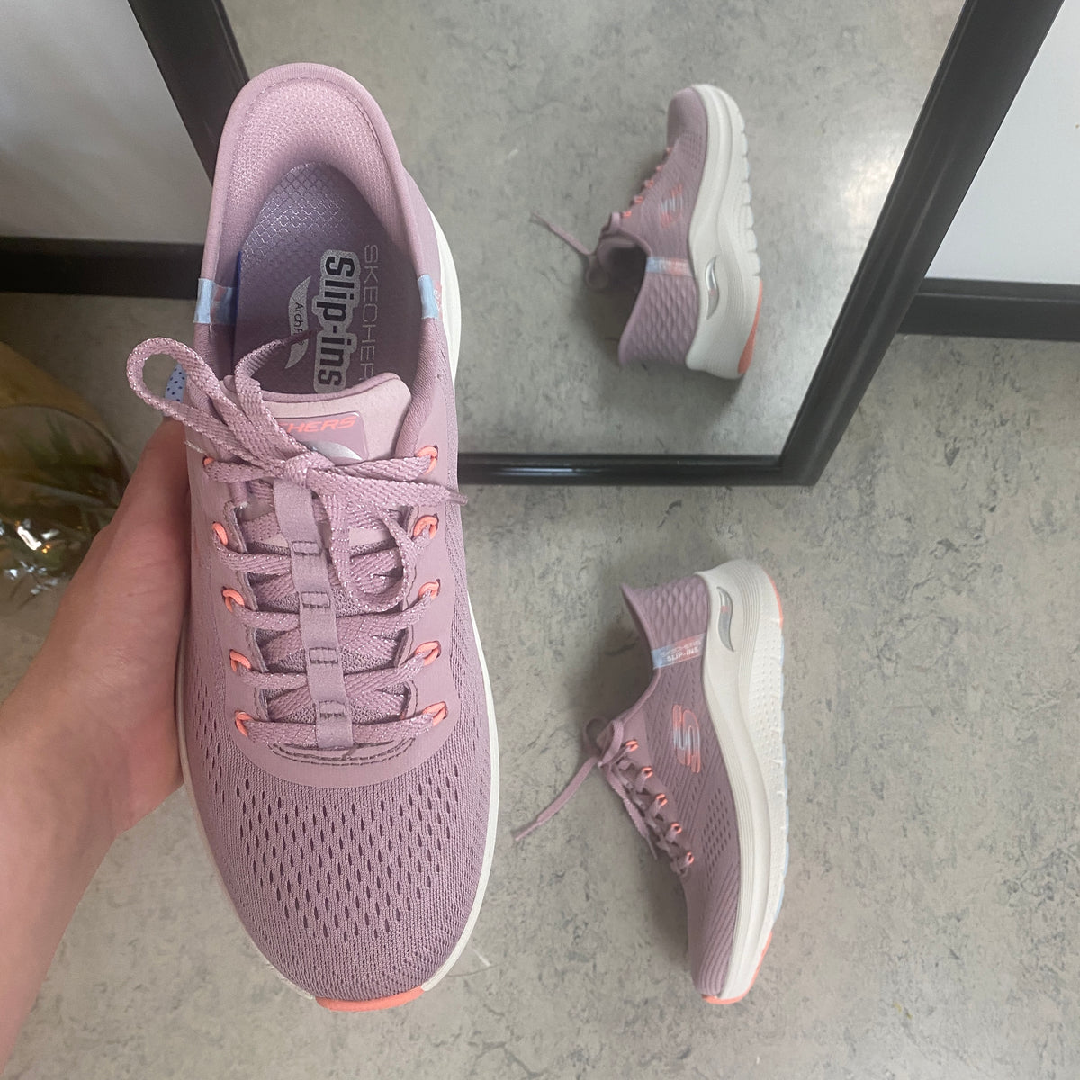 Skechers Slip-ins med Arch Fit – lavendel sneaker