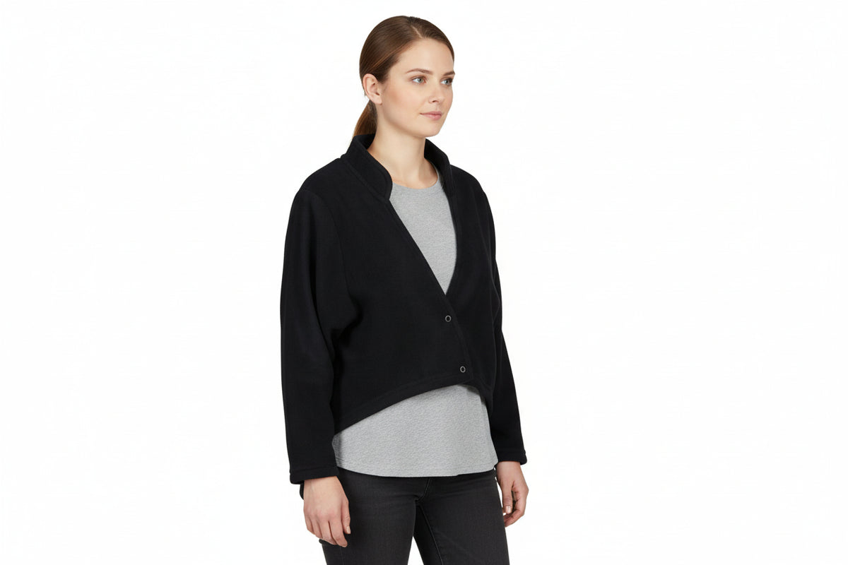 Navy fleecebolero fra ID Tøj