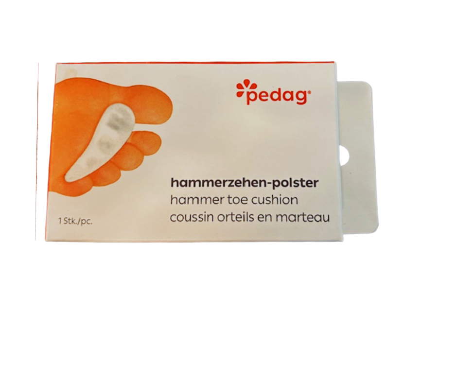 Støtteindlæg til hammertå på højre fod