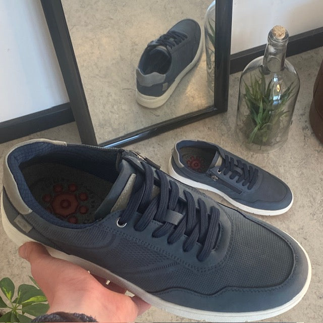Relife sporty arbejdssko i navy med Soft Reflex-system