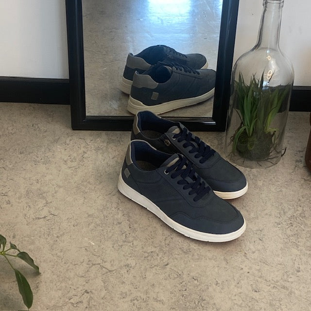 Relife sporty arbejdssko i navy med Soft Reflex-system