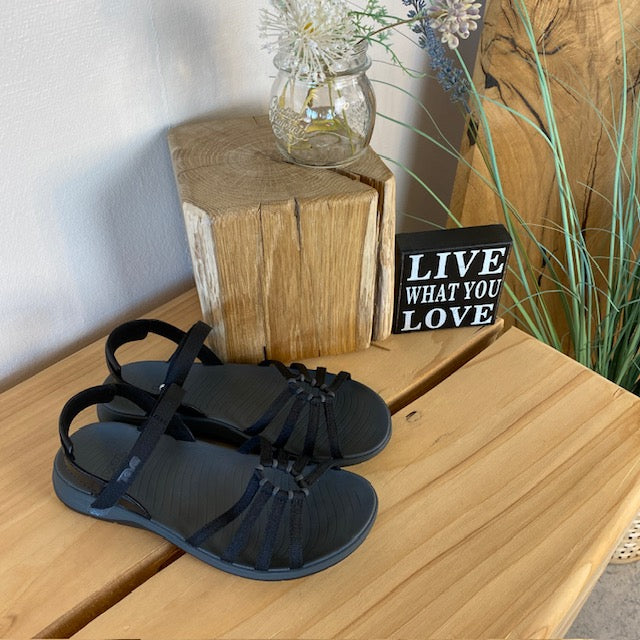 Sort Teva Tirra Traveler sandal med svangstøtte og perfekt pasform