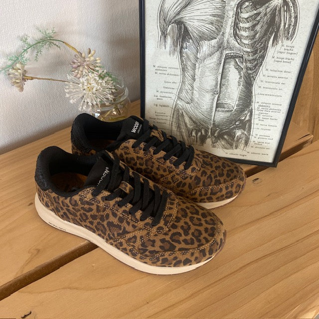 Woden ruskindssko med leoprint